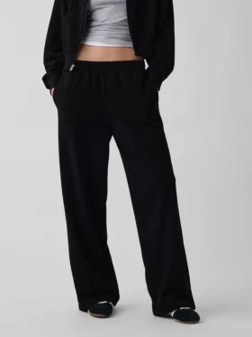 Pantalones de sudadera holgados de felpa Vintagesoft de talle medio