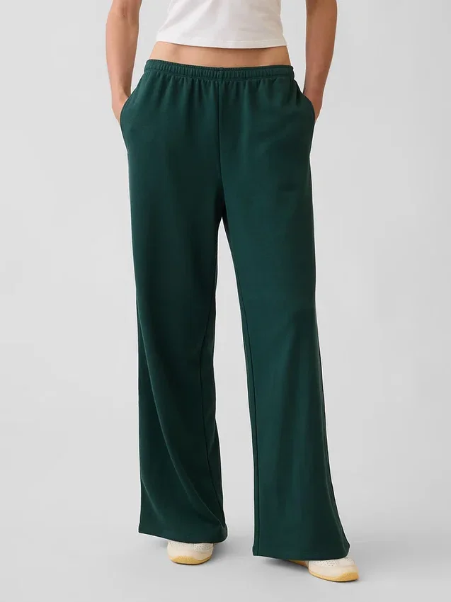 Pantalones de sudadera holgados de felpa Vintagesoft de talle medio