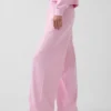 Pantalones de sudadera holgados de felpa Vintagesoft de talle medio