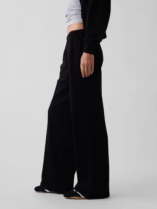 Pantalones de sudadera holgados de felpa Vintagesoft de talle medio
