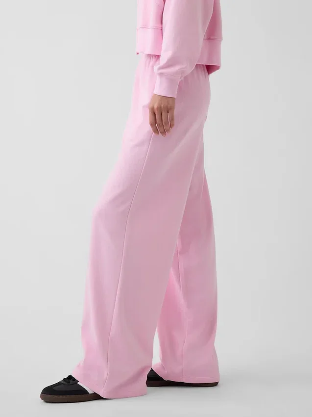 Pantalones de sudadera holgados de felpa Vintagesoft de talle medio