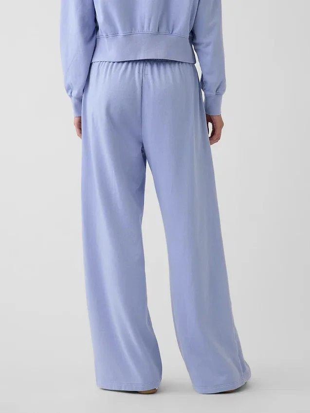 Pantalones de sudadera holgados de felpa Vintagesoft de talle medio