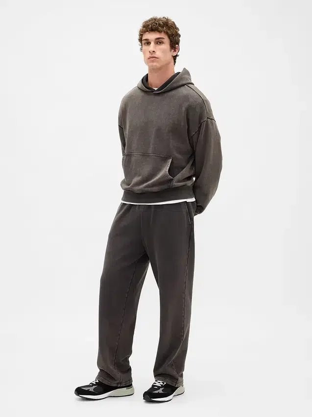 Pantalones de sudadera holgados de peso pesado para adultos