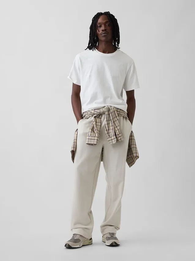 Pantalones de sudadera holgados de peso pesado para adultos