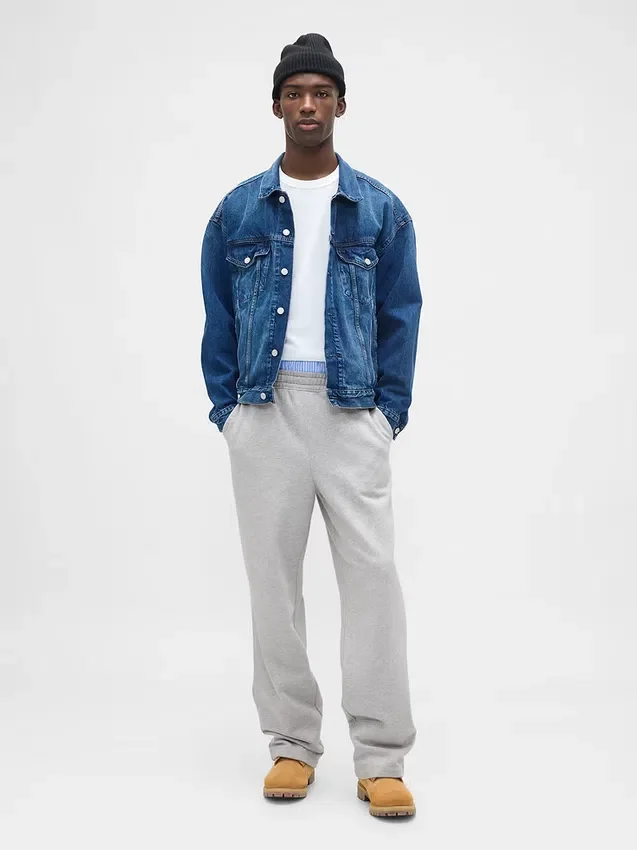 Pantalones de sudadera holgados de peso pesado para adultos