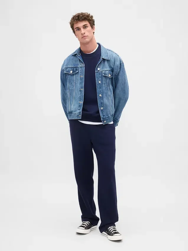 Pantalones de sudadera holgados de peso pesado para adultos
