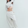Pantalones de sudadera holgados de peso pesado para adultos