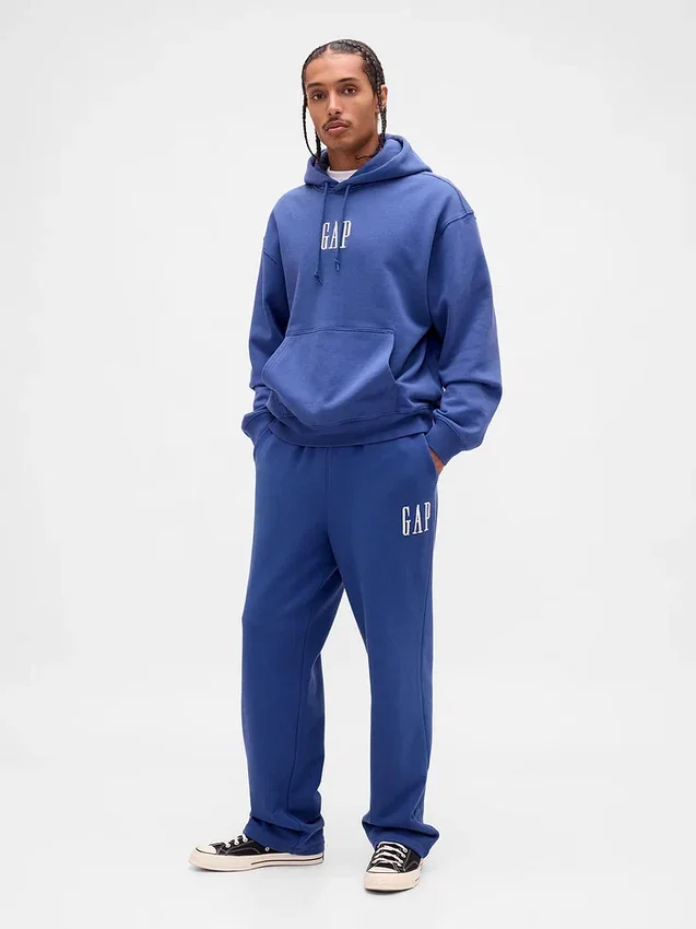 Pantalones de sudadera para adultos, de peso pesado y corte holgado, con logo