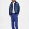 Pantalones de sudadera para adultos, de peso pesado y corte holgado, con logo