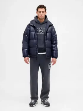 Pantalones de sudadera para adultos de tejido grueso y corte holgado con logo