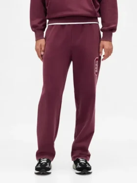Pantalones de sudadera para adultos de tejido grueso y corte holgado con logo