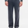 Pantalones de sudadera para adultos de tejido grueso y corte holgado con logo