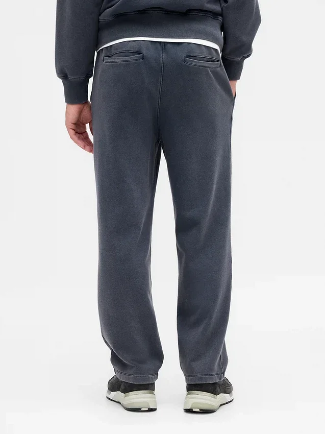 Pantalones de sudadera para adultos de tejido grueso y corte holgado con logo