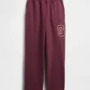 Pantalones de sudadera para adultos de tejido grueso y corte holgado con logo