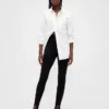 Pantalones de talle alto con estribos de doble tejido