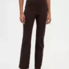 Pantalones de talle alto de doble tejido estilo botín