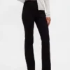 Pantalones de talle alto de doble tejido estilo botín
