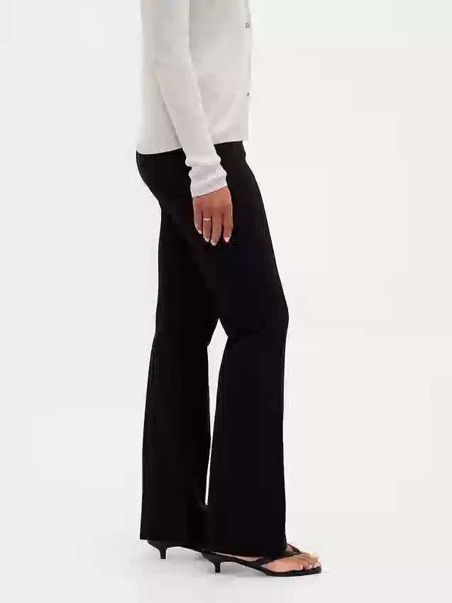 Pantalones de talle alto de doble tejido estilo botín
