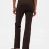 Pantalones de talle alto de doble tejido estilo botín