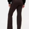 Pantalones de talle alto de doble tejido estilo botín
