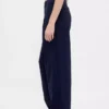 Pantalones de tiro bajo con pliegues y pierna ancha 365