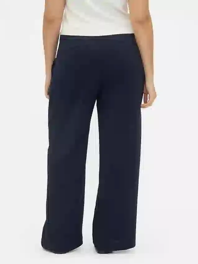 Pantalones de tiro bajo con pliegues y pierna ancha 365