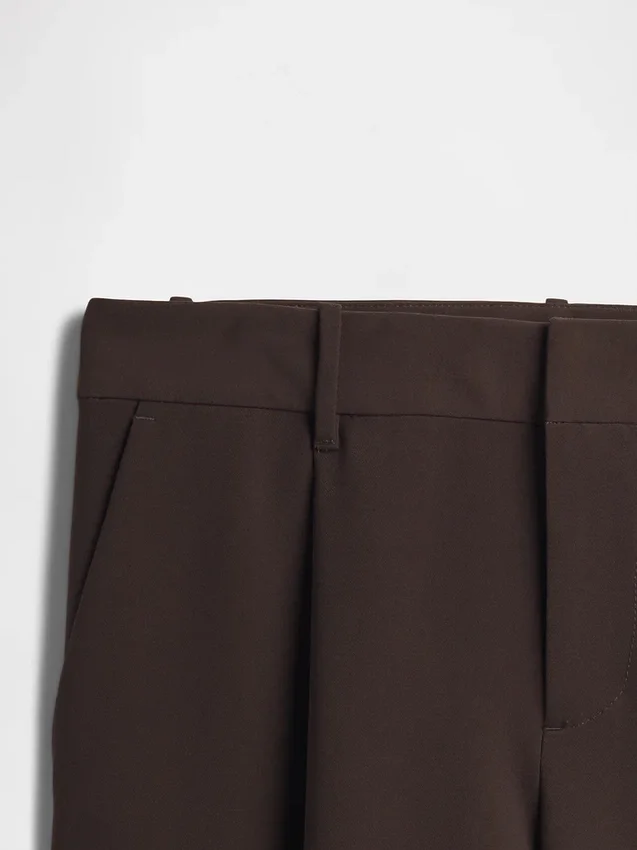 Pantalones de tiro bajo con pliegues y pierna ancha 365