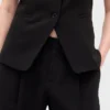 Pantalones de tiro bajo con pliegues y pierna ancha 365