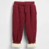 Pantalones deportivos térmicos con forro de sherpa para bebés y niños pequeños