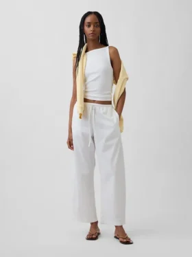 Pantalones Easy Barrel de popelín