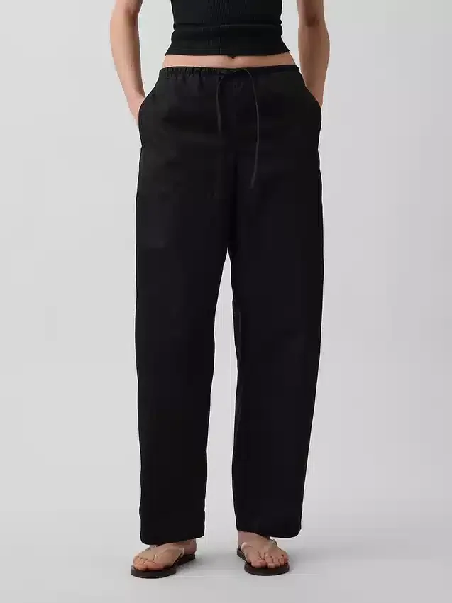 Pantalones Easy Barrel de popelín