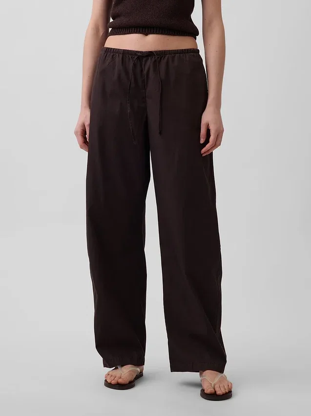 Pantalones Easy Barrel de popelín