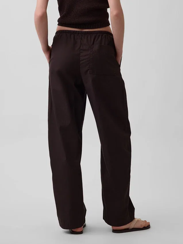 Pantalones Easy Barrel de popelín