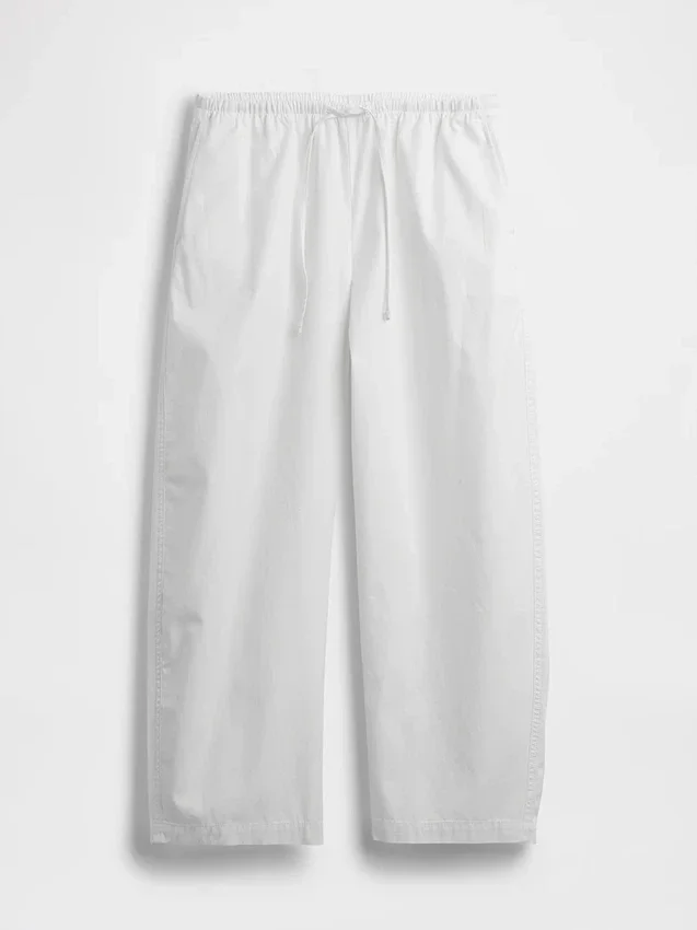 Pantalones Easy Barrel de popelín