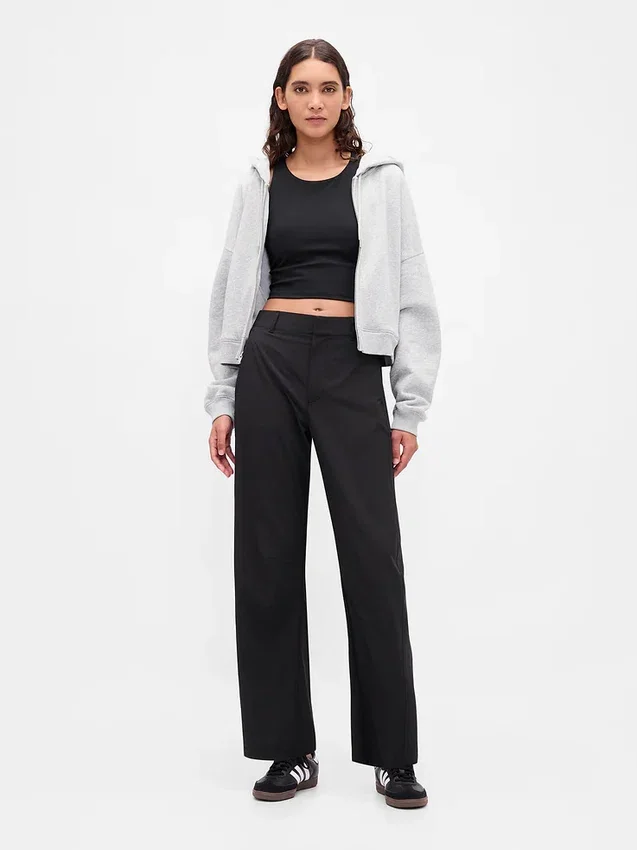 Pantalones GapFit Tech de talle alto y corte acampanado