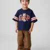 Pantalones holgados de carpintero con doble refuerzo en las rodillas para niños pequeños, sin cremallera