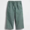 Pantalones holgados de carpintero con doble refuerzo en las rodillas para niños pequeños, sin cremallera