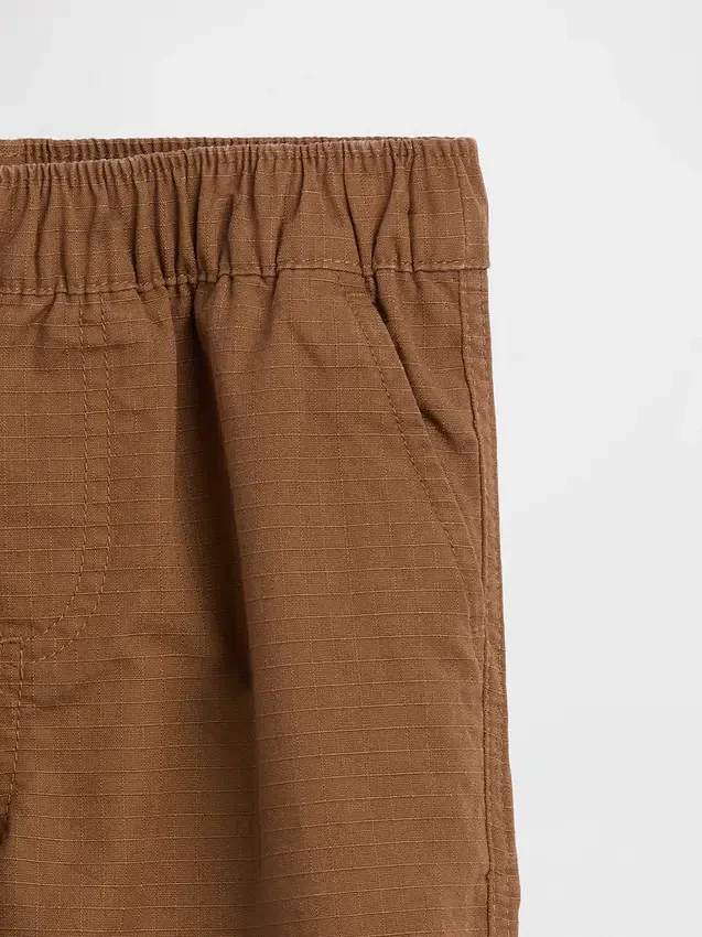 Pantalones holgados de carpintero con doble refuerzo en las rodillas para niños pequeños, sin cremallera