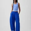 Pantalones holgados de gasa de algodón