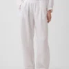 Pantalones holgados de gasa de algodón