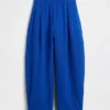 Pantalones holgados de gasa de algodón