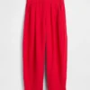 Pantalones holgados de gasa de algodón