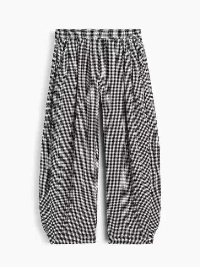Pantalones holgados de gasa de algodón