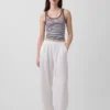 Pantalones holgados de gasa de algodón