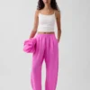Pantalones holgados de gasa de algodón