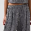 Pantalones holgados de gasa de algodón
