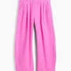 Pantalones holgados de gasa de algodón