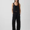 Pantalones holgados de mezcla de lino
