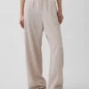 Pantalones holgados de mezcla de lino
