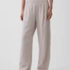 Pantalones holgados de mezcla de lino